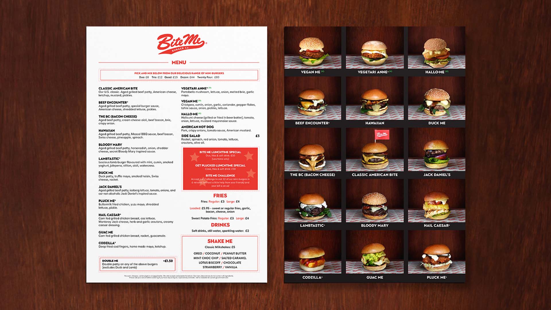Bite Me Menu Design