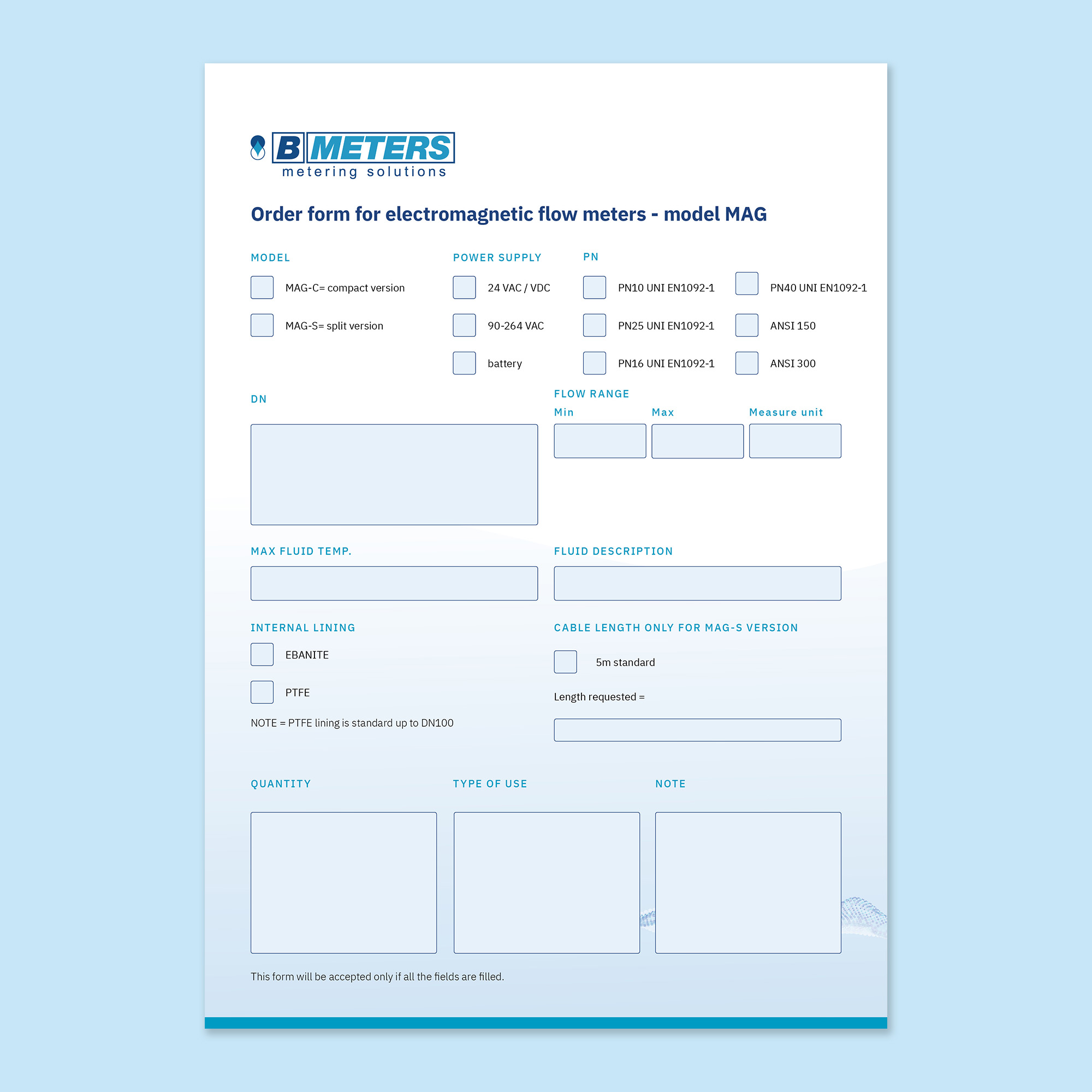 Order Forms